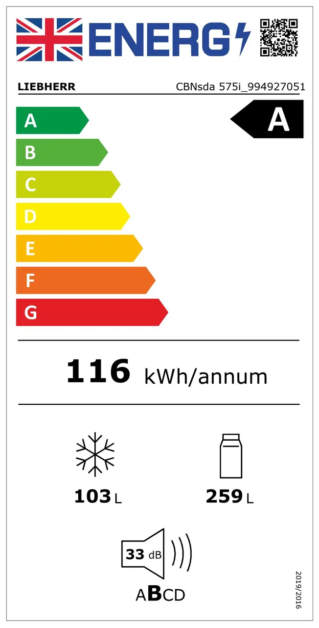 CBNsda 575i prime BioFresh NoFrost Fridge-freezer with BioFresh